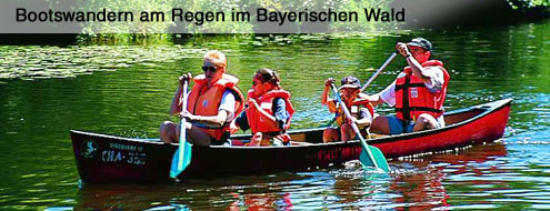 Bootswandern am Regen im Bayerwald