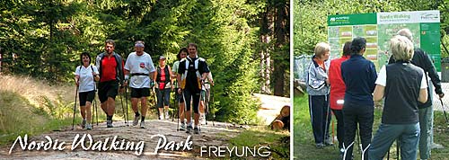 Nordic Walking Park in Freyung im Bayerischen Wald.