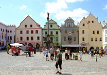 Stadtplatz Krumau Böhmerwald in Tschechien