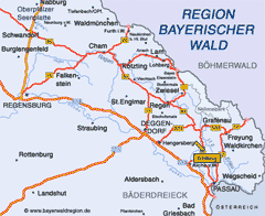 Karte Museumsdorf Tittling Anfahrt Bayrischer Wald