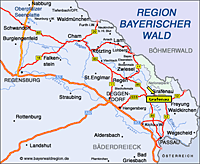 Anfahrts-Beschreibung nach Grafenau Bayerischer Wald