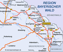 Anfahrt Frauenau Bayerwald