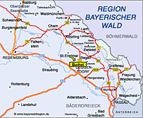 Anfahrt Buchet Bayerwald in Ostbayern Bernrieder Winkel