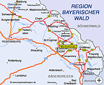 Karte Bayrischer Wald